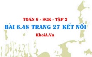 Bài 6.48 trang 27 Toán 6 Tập 2 Kết nối tri thức